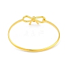 Adjustable Bowknot Brass Torque Bangles for Women BJEW-Z074-01G-3