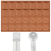 2Pcs 2 Styles DIY Alloy Steel Leathercraft Stamps TOOL-GF0003-53C-1