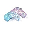 Transparent Epoxy Resin Pendants CRES-S364-002F-3