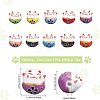 CHGCRAFT 40Pcs 10 Colors Handmade Porcelain Beads PORC-CA0001-11-2