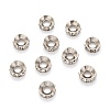 Brass Rhinestone Spacer Beads X-RB-A020-9mm-01P-2