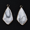 Natural Howlite Charms G-Q998-029C-2