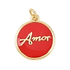 Brass Enamel Pendants KK-L251-02G-B02-1