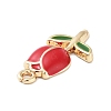 Golden Plated Alloy Enamel Pendants ENAM-L047-01G-03-2