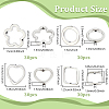 120Pcs 4 Styles Alloy Bead Frame FIND-UN0007-36-3