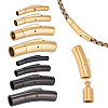 8Pcs 8 Styles 304 Stainless Steel Bayonet Clasps STAS-AR0002-69-1