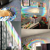 Gorgecraft 16Sheets 4 Style Waterproof PVC Colored Laser Stained Window Film Adhesive Stickers DIY-WH0256-057-5