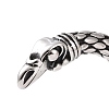 304 Stainless Steel Bird Open Cuff Bangle for Men Women BJEW-M230-08AS-4