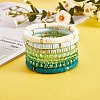 7Pcs 7 Style Handmade Polymer Clay Heishi Surfer Stretch Bracelets Set BJEW-SW00073-03-4