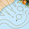316L Surgical Stainless Steel Flat Paperclip Chains Bracelets & Necklaces Sets SJEW-HS00002-5