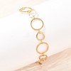 304 Stainless Steel Link Chain Bracelets for Women BJEW-P373-03A-G-1