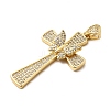Brass Micro Pave Cubic Zirconia Pendants KK-A266-06B-G-2