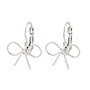 Bowknot Brass Leverback Earrings EJEW-A150-04A-P-4