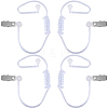 5Pcs PVC Plastic Replacement Acoustic Coil Tube with Earbuds KY-BBC0001-04-1