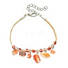 Boho Multicolor Beads Gravel Woven Anklets NI3563-6-1