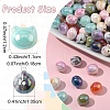 50Pcs UV Plating Opaque Acrylic Beads OACR-YW0003-10A-3