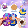 DIY Diamond Painting Space Theme Cup Mat Kits DIY-TAC0028-01-5