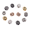 Rack Plating Brass Cubic Zirconia Beads ZIRC-FH0001-01-1
