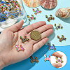 35Pcs 7 Styles Printed Alloy Pendants ENAM-CJ0005-97-4