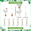6Pairs 2 Styles Printed Acrylic Pendants OACR-YW0004-57-1-2