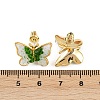 Butterfly Brass Stud Earrings EJEW-K308-05G-02-3
