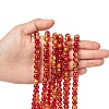 Spray Painted Crackle Glass Beads Strands CCG-Q002-8mm-10-4