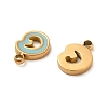 304 Stainless Steel Enamel Charms STAS-L022-292G-G-2