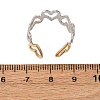 304 Stainless Steel Double Color Cuff Rings RJEW-S635-01GP-Q-3
