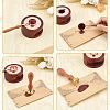 Brass Wax Seal Stamp with Wood Handle AJEW-WH0412-0277-3