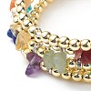Synthetic Hematite & Mixed Stone Chips Beaded Multi-strand Wrap Style Bangle for Women BJEW-JB08684-4
