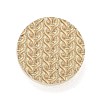 Texture Theme Round Brass Stamp Head AJEW-M036-01E-G-2