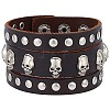 Cowhide Leather Wide Cord Bracelet BJEW-WH0011-24-2