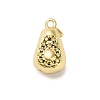 Brass Micro Pave Cubic Zirconia Pendants KK-L229-001G-09-1