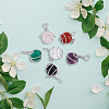 DICOSMETIC 6Pcs 6 Style Natural Gemstone Pendants G-DC0001-17-5