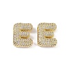 Brass Micro Pave Clear Cubic Zirconia Pendants KK-Z041-01G-E-1