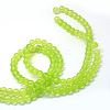 Baking Painted Transparent Glass Round Bead Strands DGLA-Q022-8mm-04-3