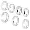 DICOSMETIC 14Pcs 7 Size 201 Stainless Steel Plain Band Ring for Men Women RJEW-DC0001-06B-1