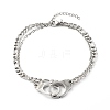 304 Stainless Steel Multi-strand Anklets AJEW-AN00436-01-1