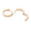 Brass Micro Pave Clear Cubic Zirconia Hoop Earrings EJEW-S234-02G-2