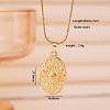 304 Stainless Steel Sun Pendant Necklaces for Women WGCF58B-04-1