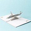3D Pop Up Airliner Greeting Cards Travel Holiday Gifts DIY-N0001-076S-3