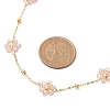 Flower Glass Beads Necklace NJEW-JN04937-3