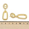 Brass Micro Pave Cubic Zirconia Dangle Stud Earring Findings KK-F891-02G-3