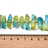 Electroplated Natural Quartz Crystal Beads Strands G-F800-D12-4