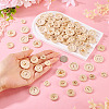 120Pcs 6 Styles Wooden Buttons BUTT-TA0001-33-8