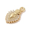 Rack Plating Brass Cubic Zirconia Pendants KK-S380-43G-2