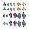  Jewelry 24Pcs 6 Style Plated Alloy Pendants FIND-PJ0001-03-2