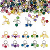 40Pcs 10 Styles Dyed Natural Malaysia Jade Pendants PALLOY-TA00391-1