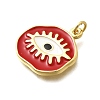 Brass Enamel Pendants KK-D339-19G-2