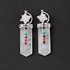 Chakra Themed Natural & Synthetic Mixed Gemstone Big Pendants G-L524-12P-3